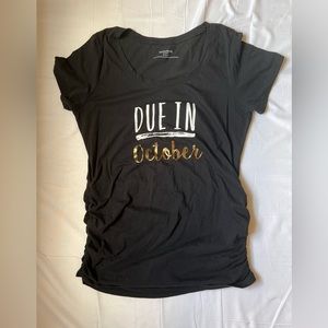 Due in October maternity shirt